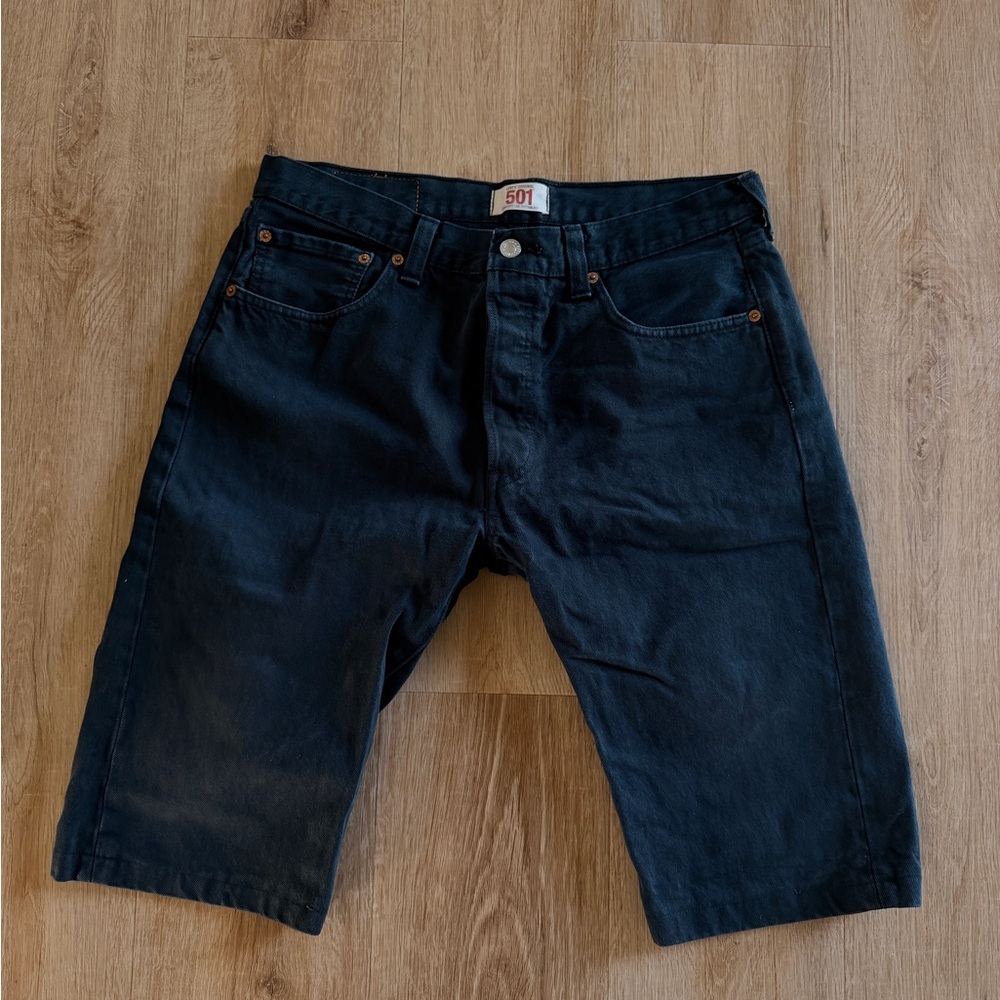 Levi's Men's Black Denim Shorts 501
